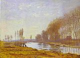 Seine Canvas Paintings - The Petite Bras of the Seine at Argenteuil
